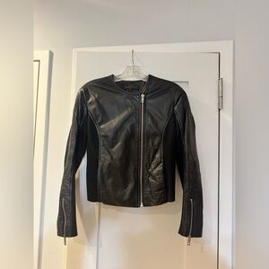 rag & bone Black Leather Women's Jacket